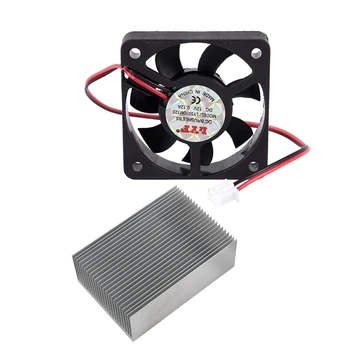 

2 Pcs Cooler: 1 Pcs 50Mm 12V 2Pin 4000RPM Sleeve Bearing PC Case CPU Cooling Fan & 1 Pcs Heatsink Radiator Cooling Fin