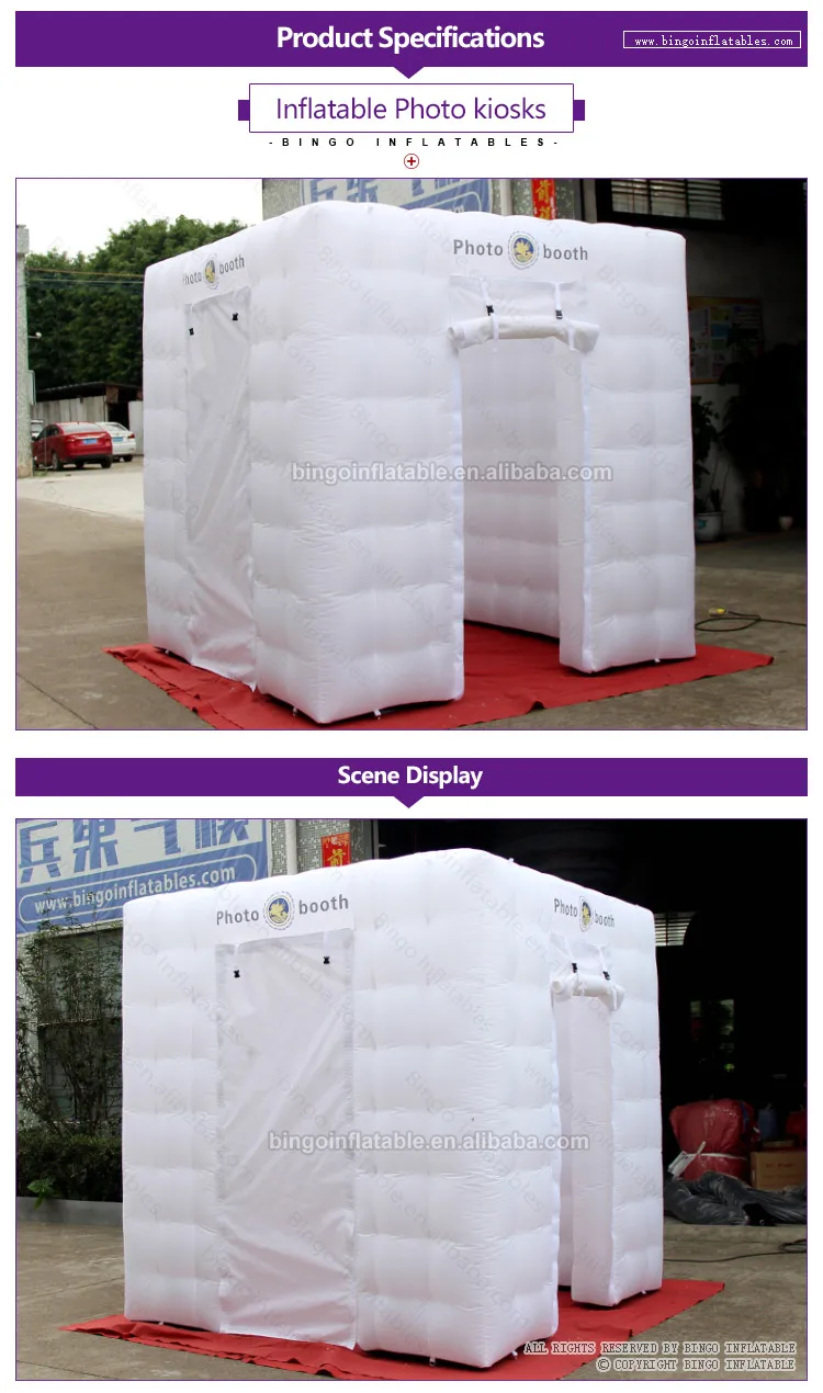 8'x 8' x 8' белый куб надувная студия/ светодиодный светильник игрушка Палатка/логотип для печати