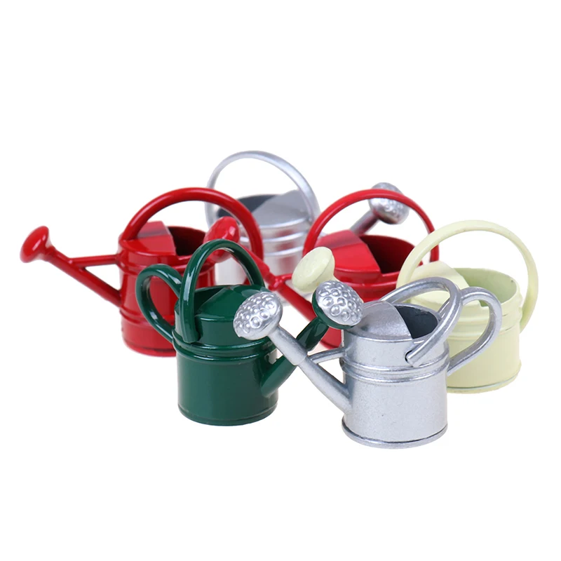 

1/12 Metal Watering Can Garden miniature Decoration for Children Kids Dolls Acces Dollhouse Miniature Furniture Toys
