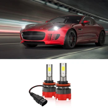 

DHBH-2 Pcs Car Led Headlight 8000LM Hi/Lo DC9-30V H11 Auto Head Light Lamp Bulb Off-Road Vehicle Headlights