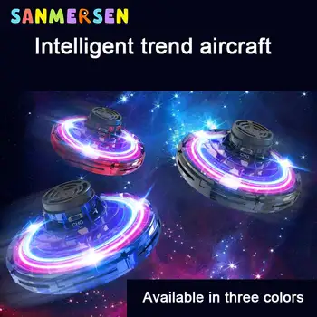 

Cool Mini Drone UFO Sensor Gyro Toy Luminous LED Fingertip Gyro Hand Induction Flying Spinner Toys Anti Stress Toys Gift for Boy