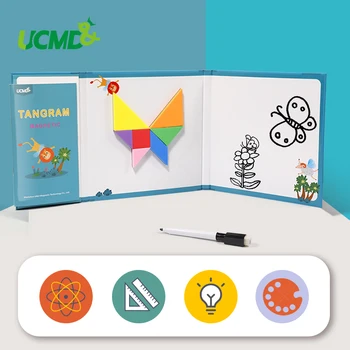 

Magnetic Kids Brain Teasers Puzzle Game Toy Animals Montessori Puzzles Jigsaw Boards Educational Learning Toys for Children Gift