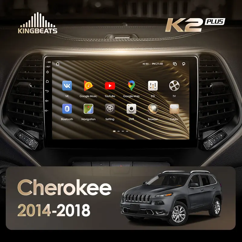 KingBeats штатное головное устройство For Jeep Cherokee 5 KL 2014 2018 GPS Android 10 автомагнитола на