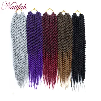 

Natifah Crochet Braids Hair Ombre Braiding Spring Twist Braids 12inch Colored Hair Synthetic Hair Extensions For Women