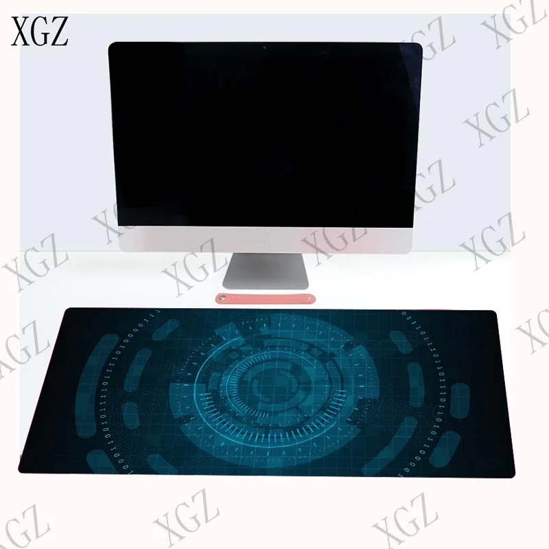 XGZ Cool Line Large Size Gaming Mouse Pad Anti-slip Rubber PC Computer Gamer Mousepad Desk Mat Lock Edge for CSGO LOL Dota XXL