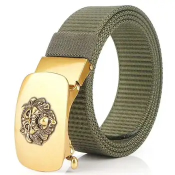 

Toothless buckle belt New Men's belt width:3.4cm Mens Nylon leather Belt