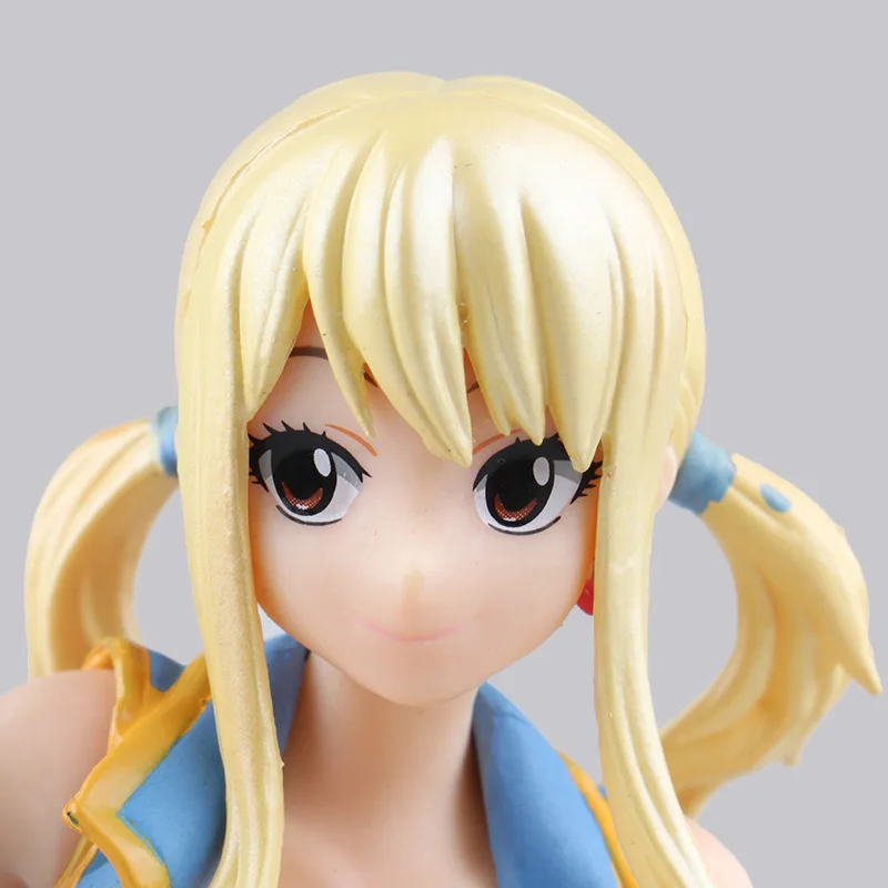 Аниме 21 см FAIRY TAIL Сексуальная Девушка серии Люси хартфилия жесткий PVC комода 1/7 изменить уход за кожей лица экшн статуэтки Коллекционные Подарочные модельные игрушки