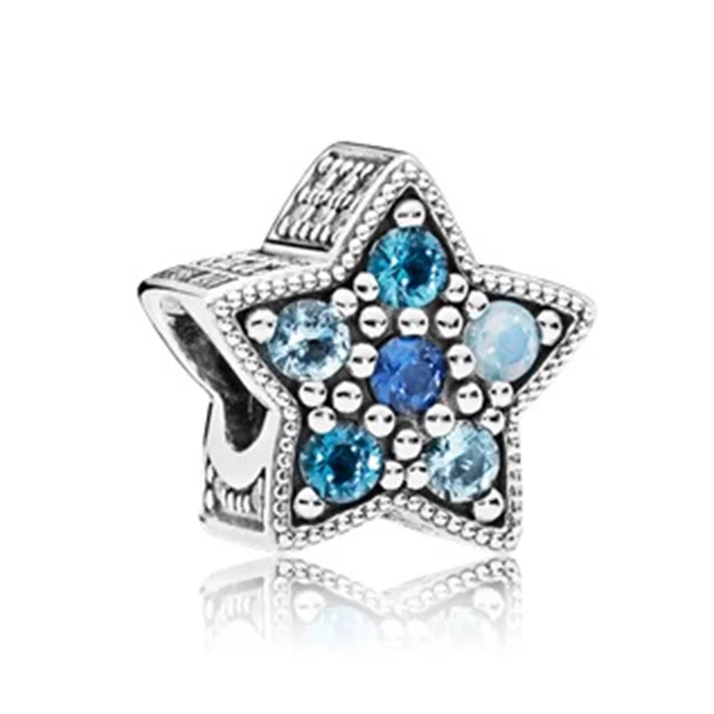 X215 Couqcy подходит для оригинального браслета Pandora ожерелье из бисера Серебро 925 звезда рыба луна бусины в виде лошадей Шарм для женщин модное ювелирное изделие - Цвет: X215
