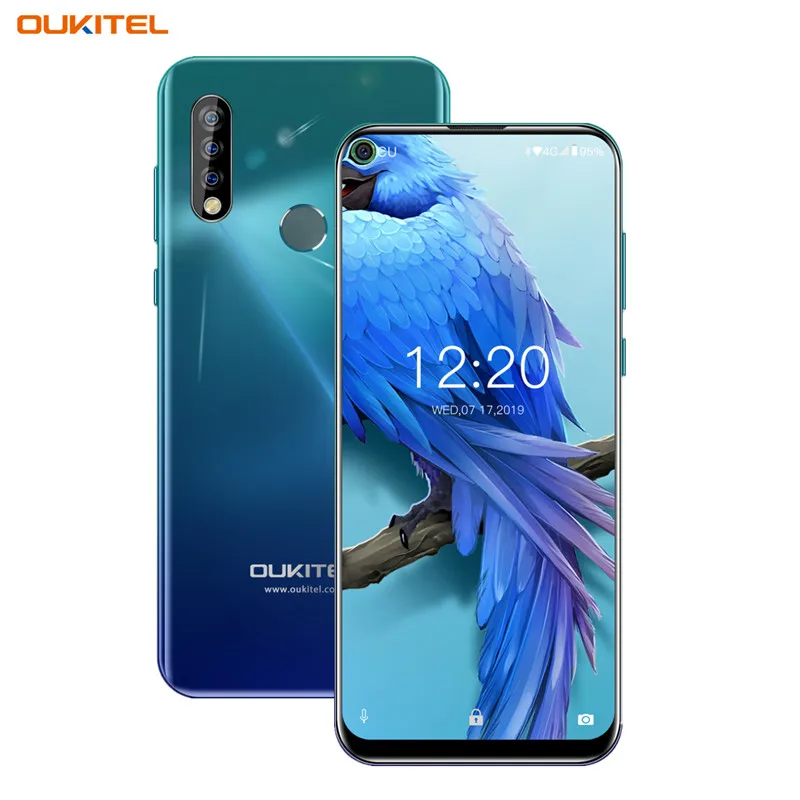 OUKITEL C17 6,35 ''Тройная камера смартфон MT6763 Восьмиядерный Android 9,0 3 Гб 16 Гб распознавание лица отпечатков пальцев 4G мобильный телефон 3900 мАч