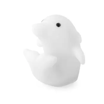 

1pc Led Night Light Colorful Dolphin Shape Automatic Color Change Love Energy Lamp Moon White Romantic Luminaria Saving Lig P0E2