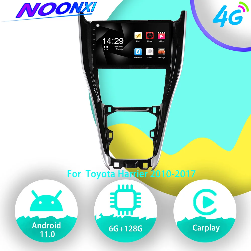 

128G Android 11 Car Radio GPS Navigation For Toyota Harrier 2010-2017 Multimedia Video Player RDS Autoradio No 2 Din Head Unit
