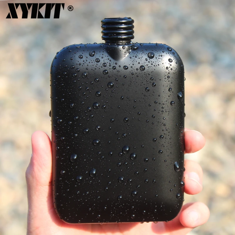 XYKIT Pocket 6OZ Hip Flask with Free Funnel Stainless Steel Leak Proof Flasks of Alcohol Whiskey Gift for Men