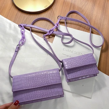 

Crocodile Pattern Mini Crossbody Bags for Women 2020 Pu Leather Purses and Handbags New Designer Ladies Shoulder Messenger Bags