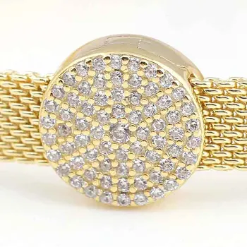 

Original Gold Color Shine Reflexions Dazzling Elegance Clip Beads Fit 925 Sterling Silver Charm Bracelet Diy Jewelry