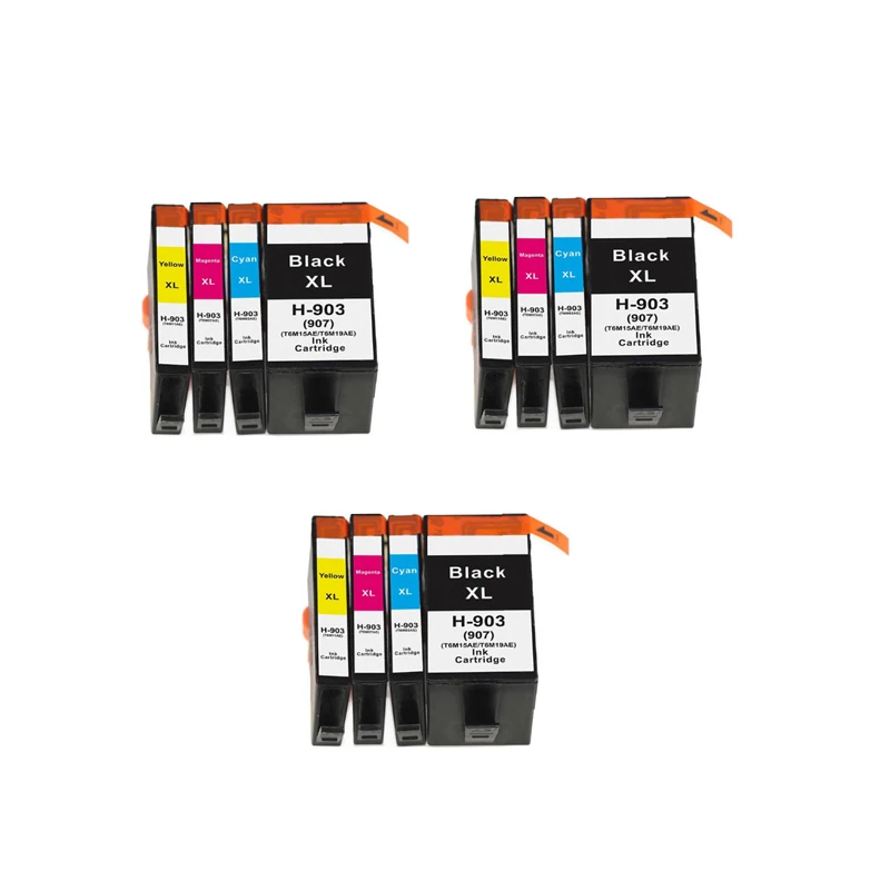 4 цвета, совместимый с hp 903XL 903 чернильный картридж XL с чипом для принтера hp OfficeJet 6950 6956 Pro 6960 6970