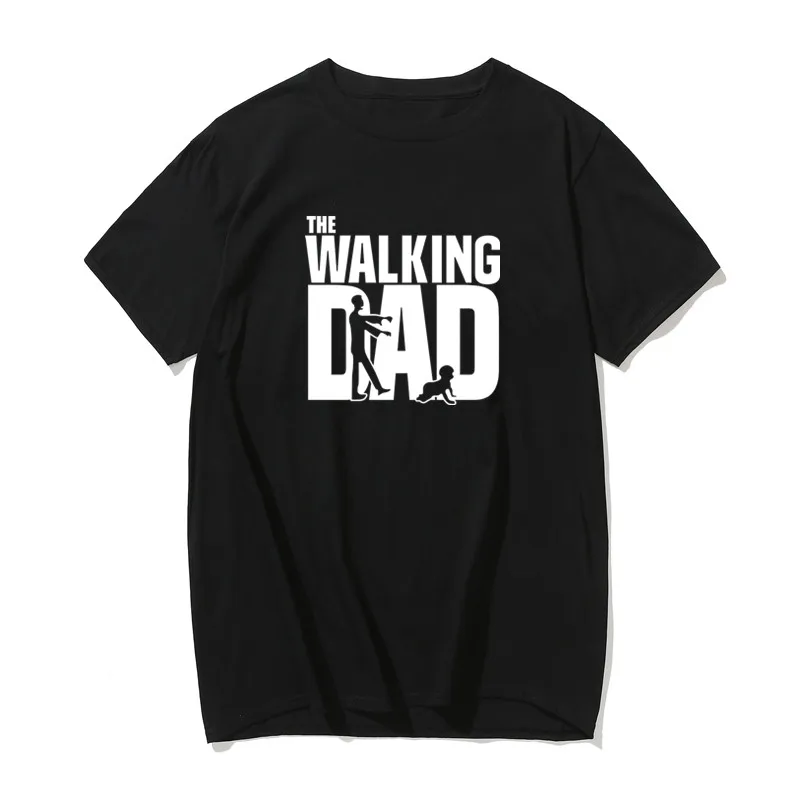 

free shipping The Walking Dad T Shirts Men Tops Casual Cotton Father's Day T Shirts Short Sleeve Men Funny Dad Gift T-shirt Tee