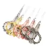 1PC(7.8*15cm) Stainless Steel 6Color Retro Scissors For Makeup/Embroidery/Nails/Sewing Trimmer Metal  Scissor Cuticle Tool P4006 1