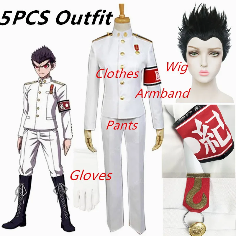 sexy nun costume Dangan Ronpa Kiyotaka Ishimaru Cosplay Costumes Men Uniforms Danganronpa Coat Pants Full Sets Boys Black Wigs Shoes Cos Clothes sexy police woman costume