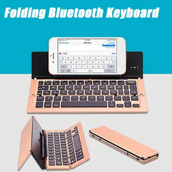 

Bluetooth Folding Wireless Keyboard for Mobile Phone Tablet Computer Aluminum Alloy Keyboard KQS8
