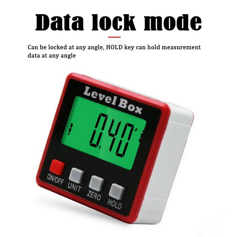 360 градусов Инклинометр электронный Дух Уровень угол цифровой угол манометр уровень коробка с подсветкой магнитное основание