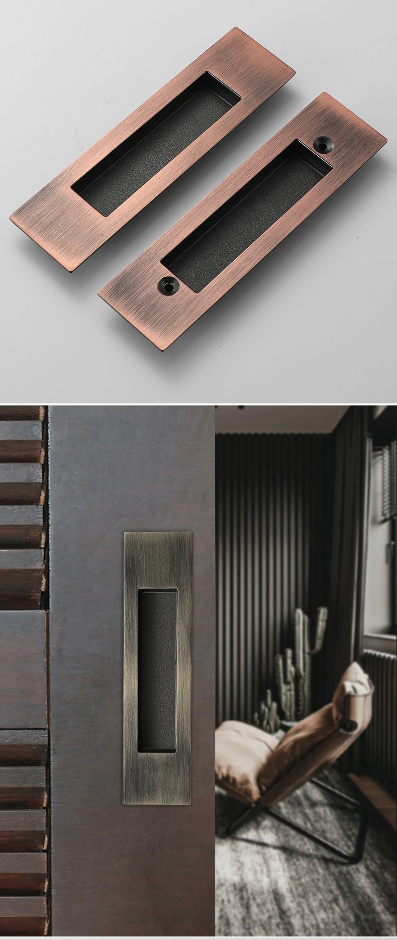 Kak-puxadores de porta ocultos., maçaneta de liga