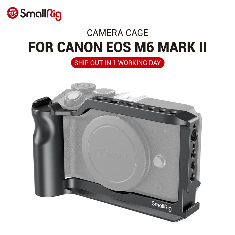 SmallRig клетка для Canon EOS M6 Mark II особенность w/Удобная ручка 2 крепление холодной обуви