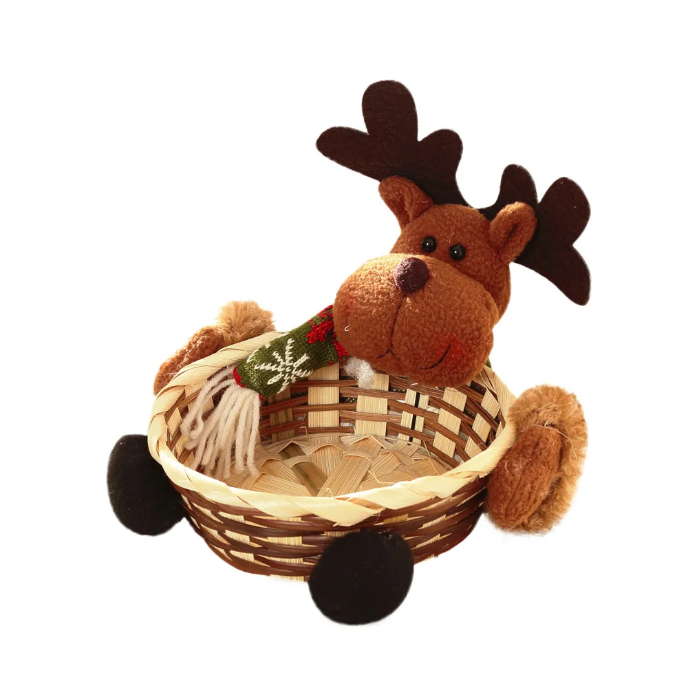 Christmas Candy Storage Basket Decoration Santa Claus Storage Basket Gift Christmas Decoration Christmas Candy Storage Basket