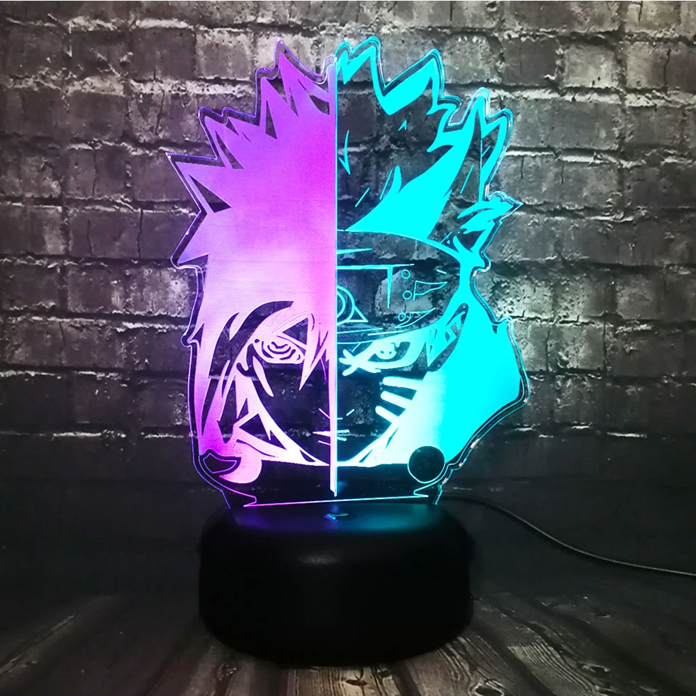 Anime Figure Naruto Group Uzumaki Naruto 3d Optical Illusion Night