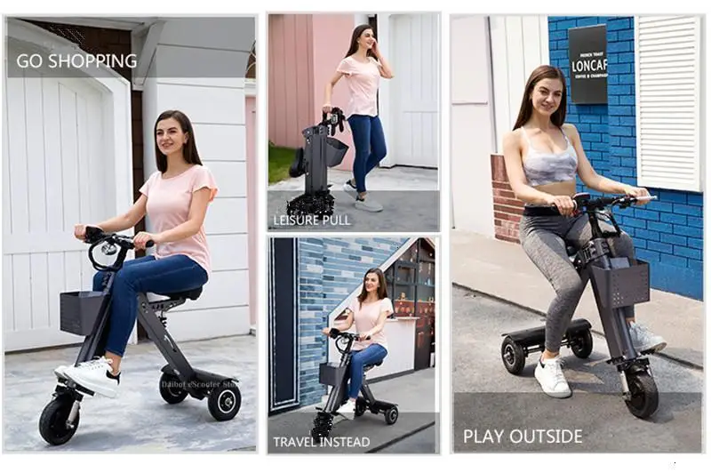 Daibot Folding Electric Scooter 3 Wheel Electric Scooters 48V 350W Three Wheel Electric Tricycle For ElderlyLadies (17)