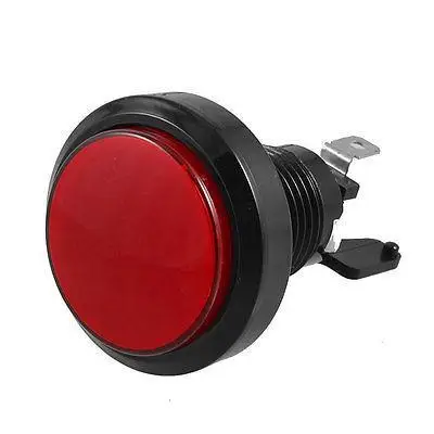 Видеоигра AC 250V 3A SPST 2 контакта 36 мм Диаметр красный колпачок кнопочный