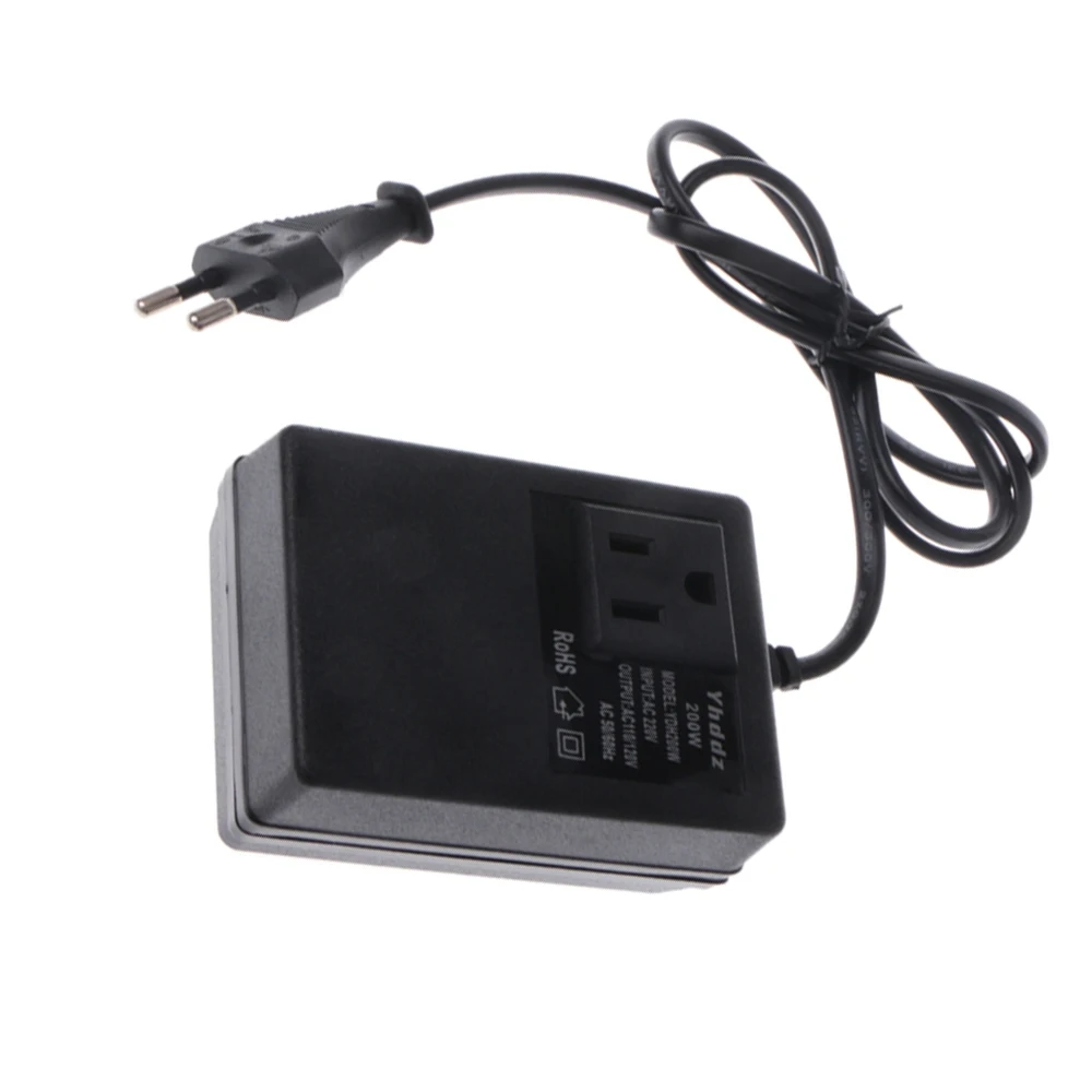 

200W EU 220V To 110V Voltage Step Down Travel Voltage Transformer Converter
