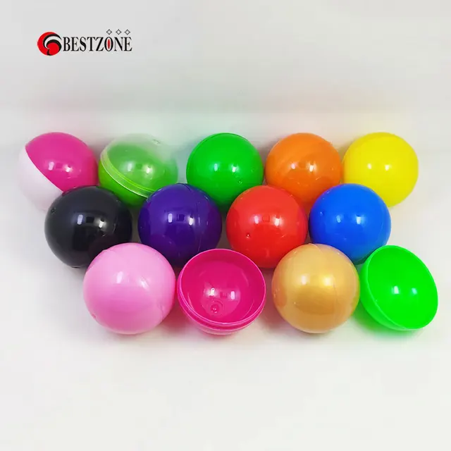 50Pcs/Lot Diameter 50MM Colorful Empty Plastic Balls Capsules Toy Shell Container Split Body For Vending Machine