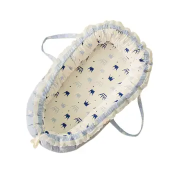 

New Infant Toddler Cotton Cradle Breathable 85*50cm Newborn Baby Bassinet Bumper Baby Sleep Nest Bed Portable Crib Travel Bed