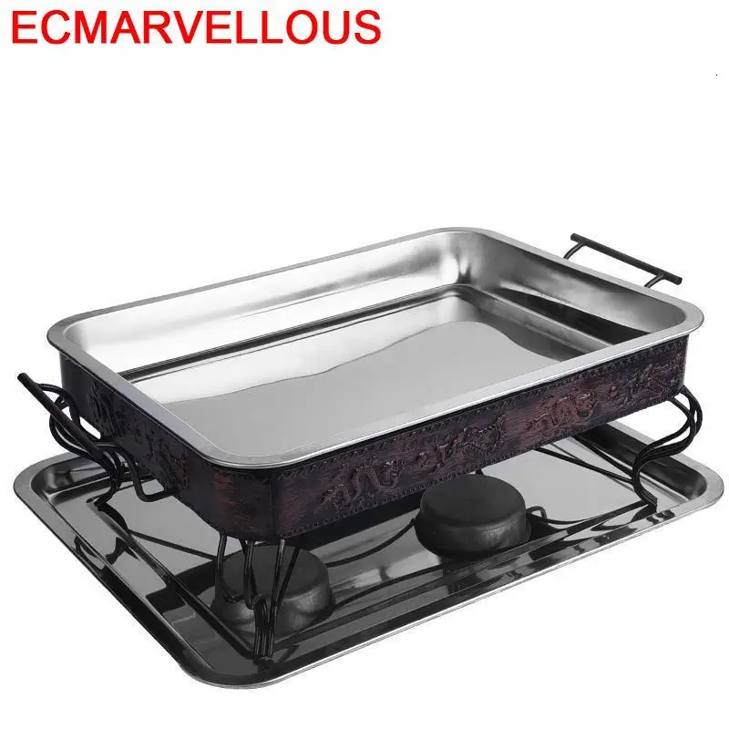Portable Parrilla Portatil Griglia Korean Barbacoa De Carbon Barbecue For Outdoor Commercial Bbq Kebab Seafood Fish Grill Plate |
