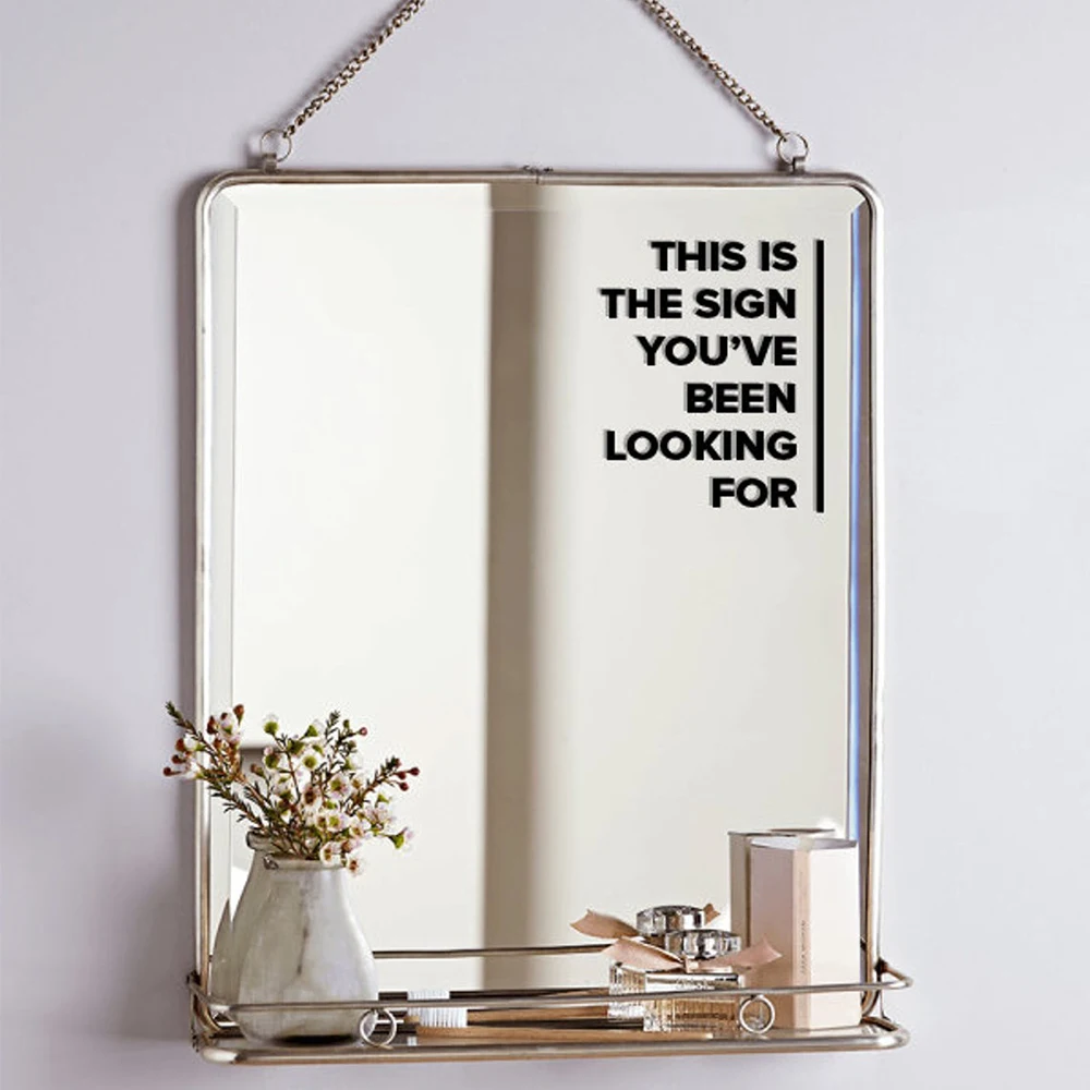 You Look Amazing Mirror Decal Vinyl Decal Bathroom Decor Decal Wall Sticker Art Home Decoration Accessories（Not Mirror）