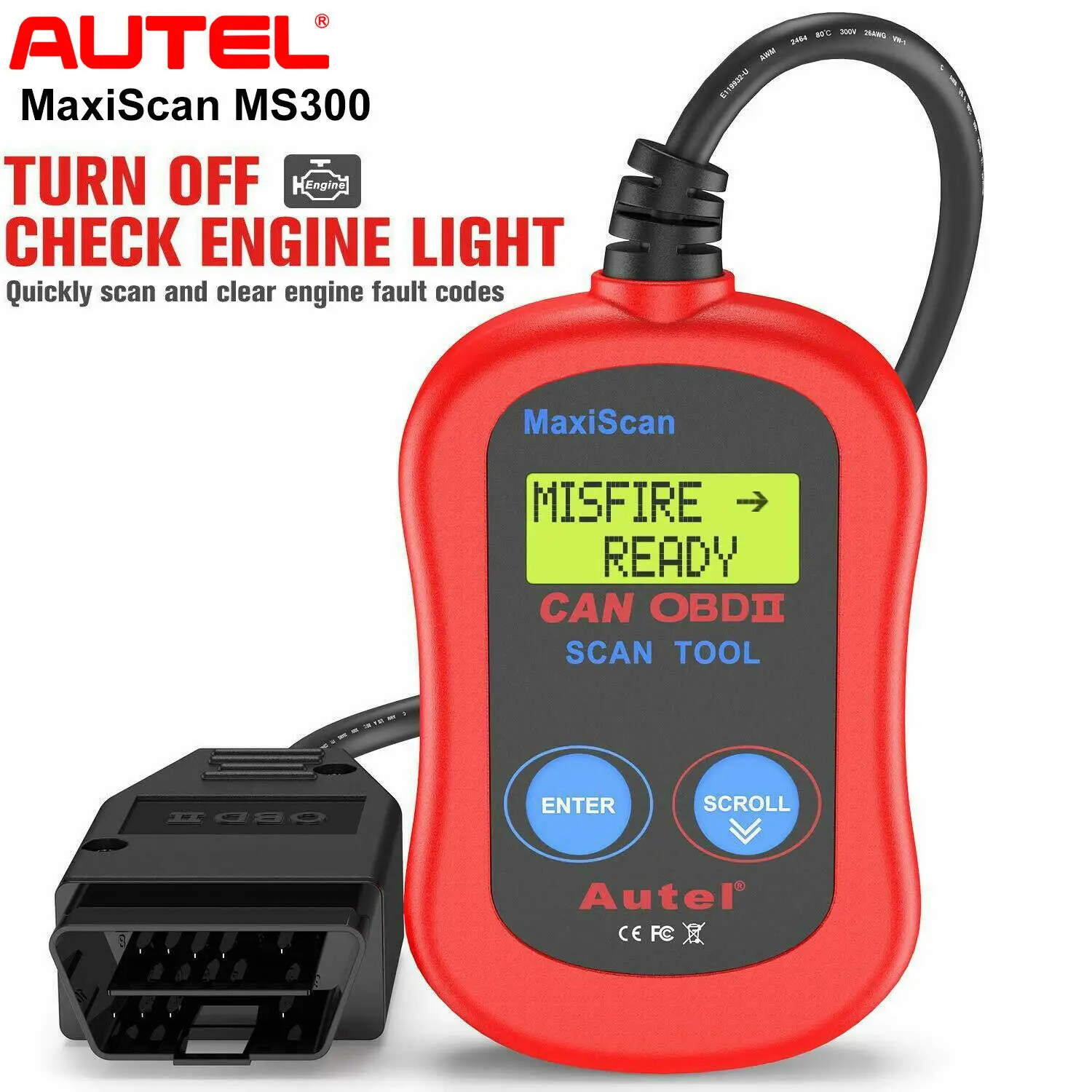 

Autel MaxiScan MS300 OBD2 Car Accessories Diagnostic Vehicle Scan Scanner Automotive Scanner in Portuguese Brazil