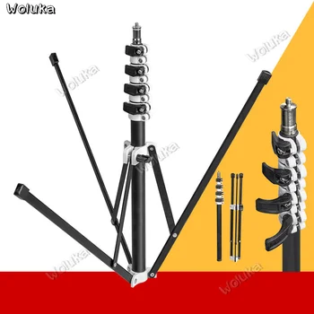 

5 Section Collapsible 210cm Light Stand 6.9ft Metal Portable Foldable Tripod Light Stand for Studio Flash Speedlide CD50 T03 ZZ1