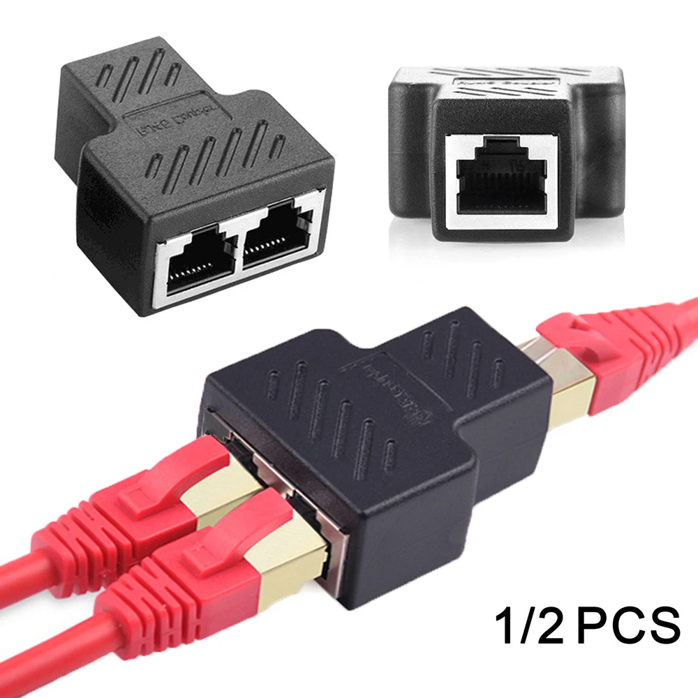 Y-образный разветвитель для сети Ethernet и LAN RJ45 двойной адаптер Соединитель с 3