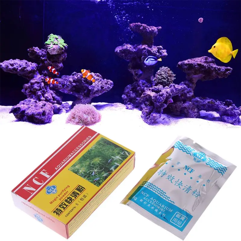 

5 bags Aquarium Purifier Powder Efficient Immune Bactericide Water Cleaner