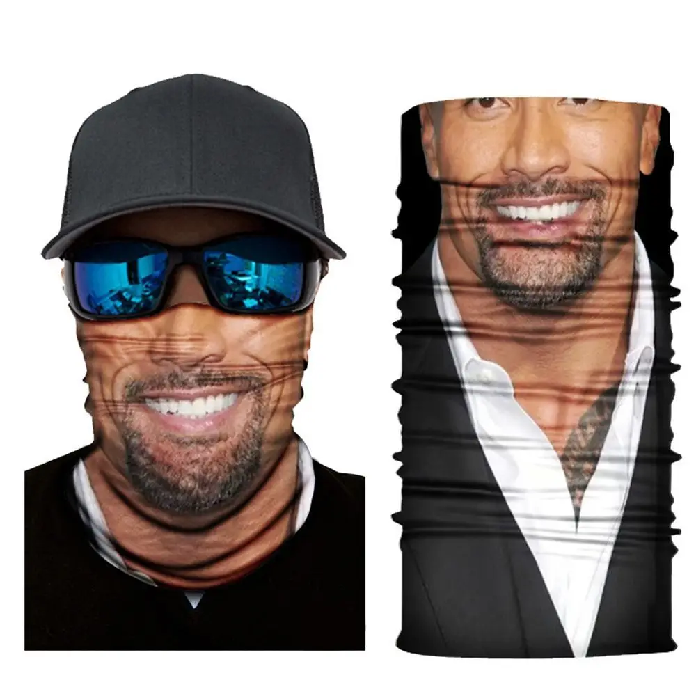 Human Face Pattern Funny Scarf Sport Hand Band Men Women Bandanas Motorcycle Turban Magic Scarves Cycling Headband Mask 1PC bandana scarf,magic scarf