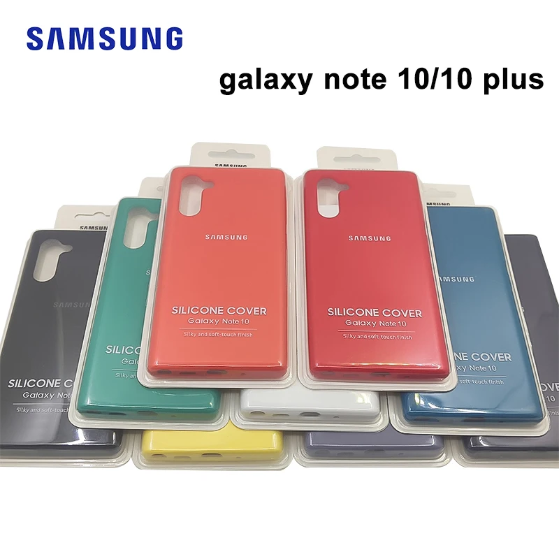 

note 10 plus case Samsung Galaxy Note10 PLUS Phone Case Liquid Silicone Case Silky Soft-Touch Shell Cover For SAMSUNG Note 10+