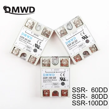 

Solid State Relay SSR-60DD SSR-80DD SSR-100DD 60A 80A 100A AC Control DC Relais 3-32VDC TO ac 5-60VDC SSR 60AA 80AA 100AA