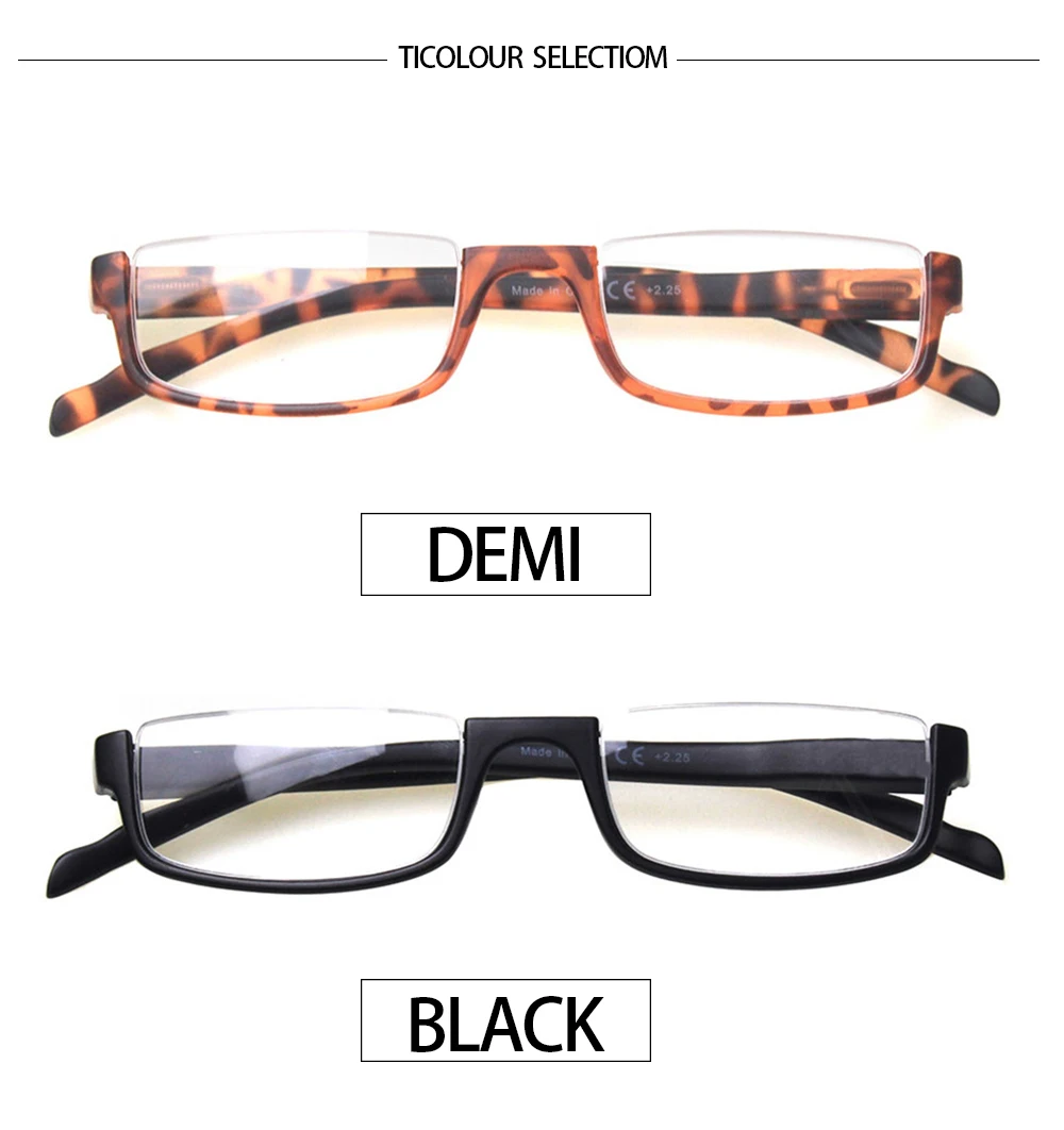 Reading Glasses Spring Hinge Half Frame For Woman Men