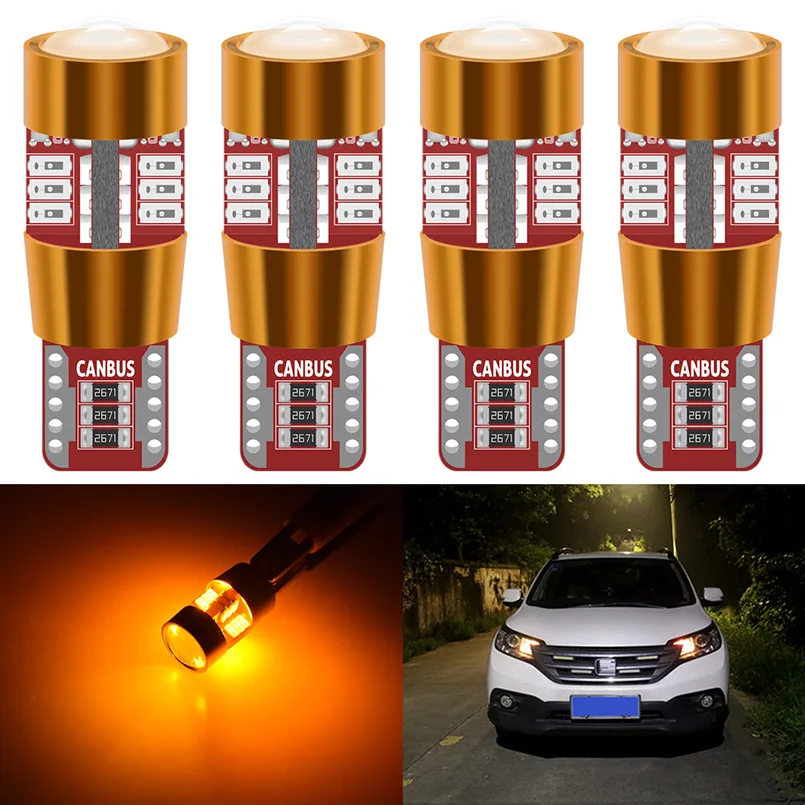 Katur 4 шт. led W5W T10 Canbus лампы 194 168 3014SMD автомобильный габаритный фонарь внутреннего