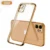Luxury Plating Square Frame Silicone Transparent Case on For iPhone 11 12 13 Pro Max Mini X XR 7 8 Plus SE Clear Back Cover 14