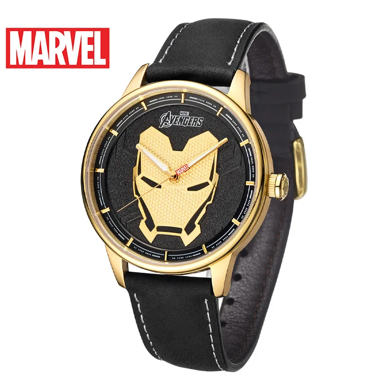 

MARVEL Watches for Men Luxury DISNEY Brand Original Quartz Leather Iron Man Mens Watch Sapphire Crystal Casual Sport Man Watch