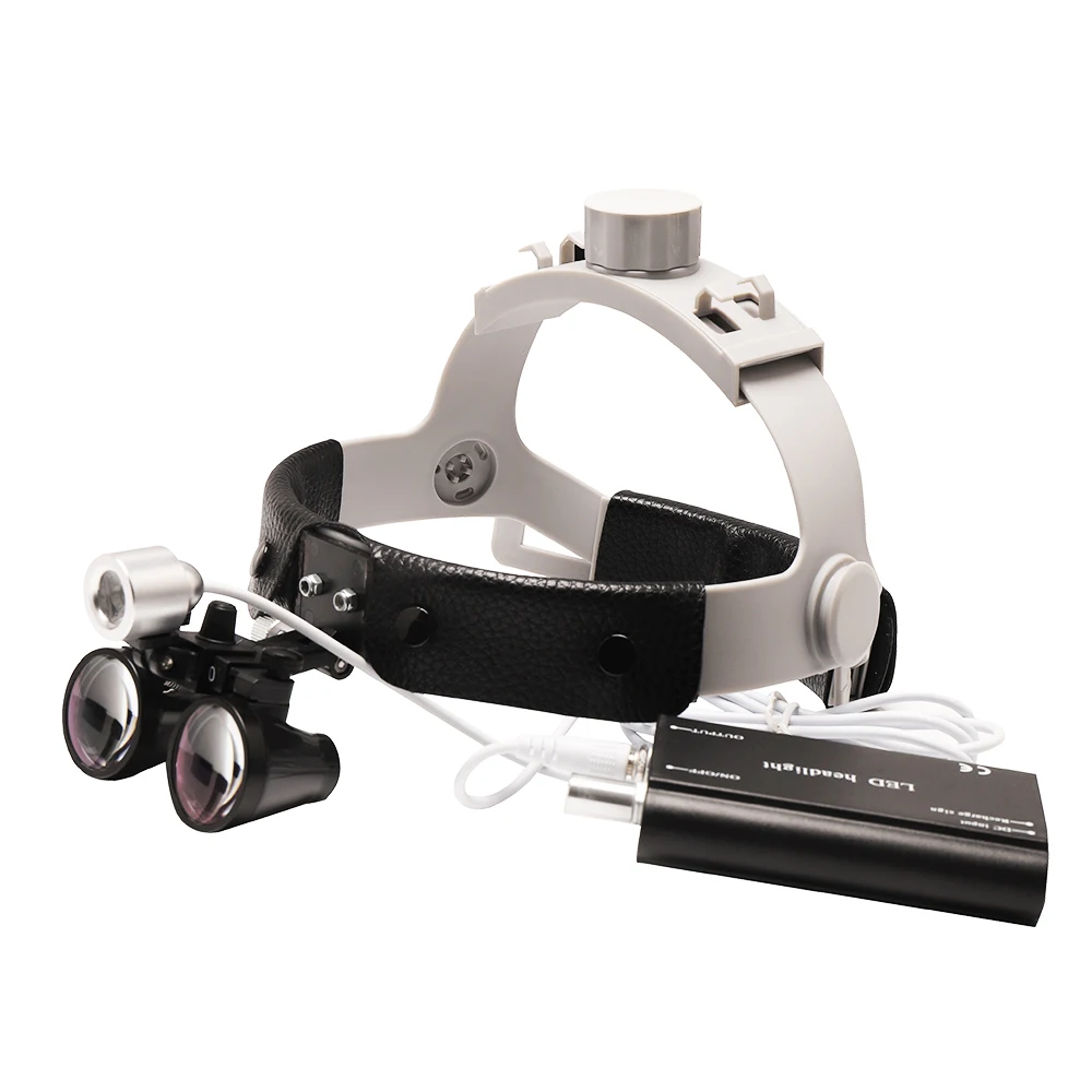 

3.5X/2.5X Dental Loupes With 1W Surgical LED Headlight Dental Medical Loupe Carton Box