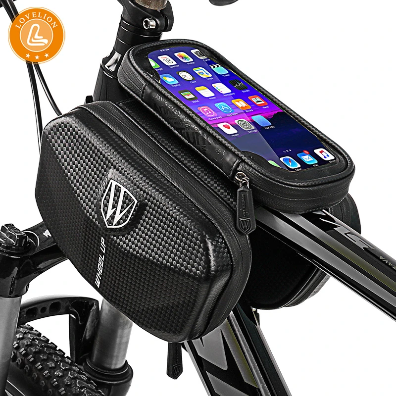 

LOVELION Cycling Bicycle Head Tube Handlebar Cell Mobile Phone Bag Holder Case Pannier Waterproof Touchscreen Polyester Bike