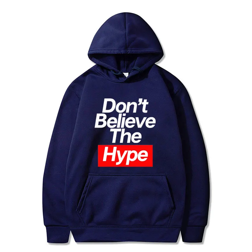 Wholesale men Hoodies don't believe hype homme hoodies drop shipping Sweatshirt Streetwear Unisex Hoodies Pullovers sportswear - Color: Navy Blue