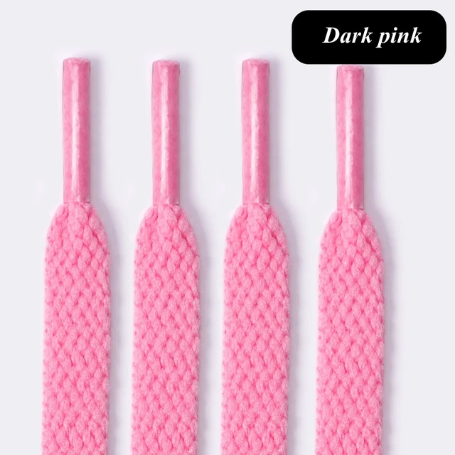 36colors Flat Shoelaces Air Force Sneakers Shoelace Canvas Shoes Basketball Shoes laces Black White Color Shoes Accessories Dark pink